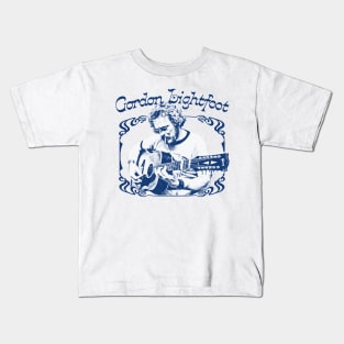 Gordon Lightfoot / Retro Style Country Fan Design Kids T-Shirt